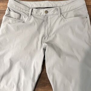 Lululemon mens ABC Slim fit grey Silver drop trouser pants 33X29